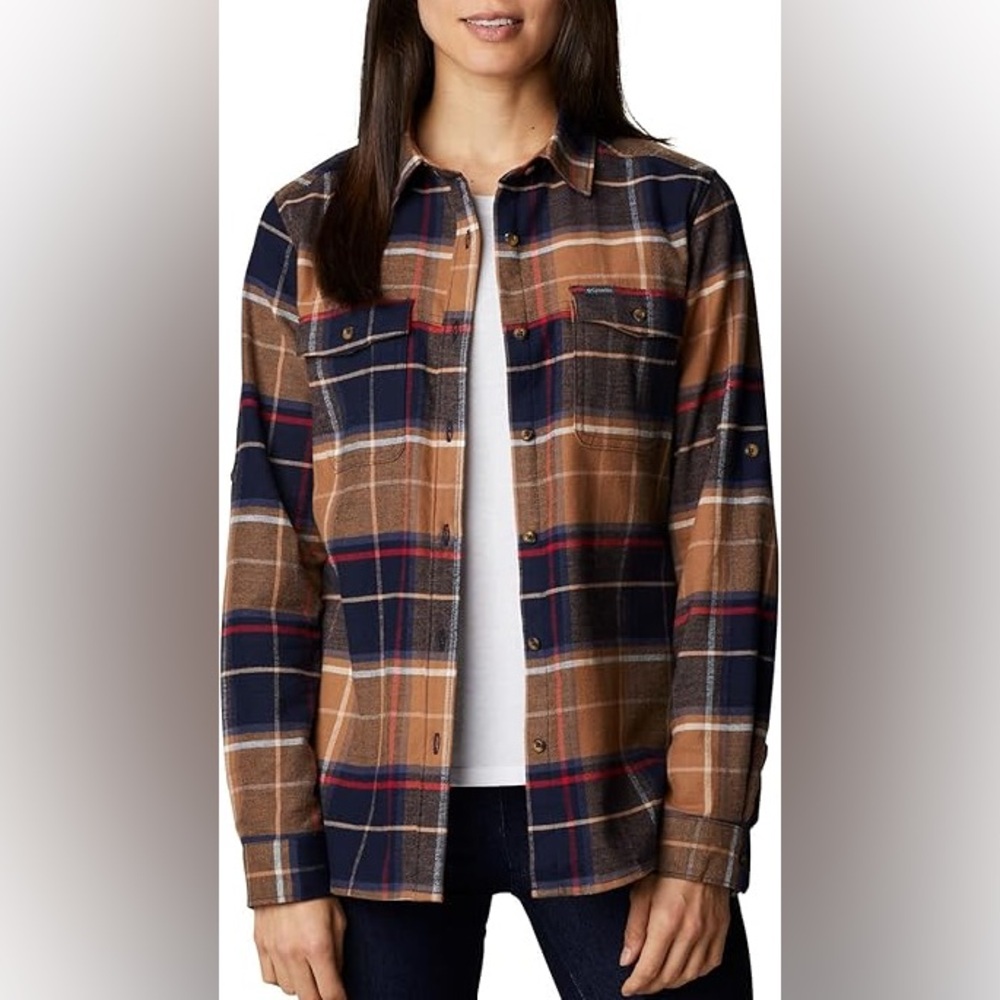 COLUMBIA PINE STREET STRETCH FLANNEL SHIRT